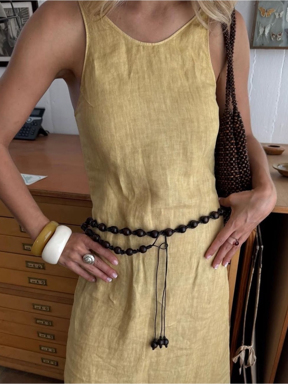 Reformation Linen Marcie low back dress